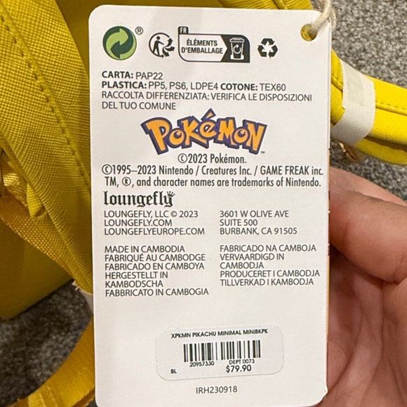Pikachu Yellow Mini Backpack - Picture 6 of 6